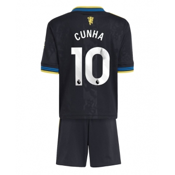 Billige Fotballdrakt Manchester United Matheus Cunha #10 Replika Tredjedraktsett Barn 2025-26 Kortermet (med bukser)